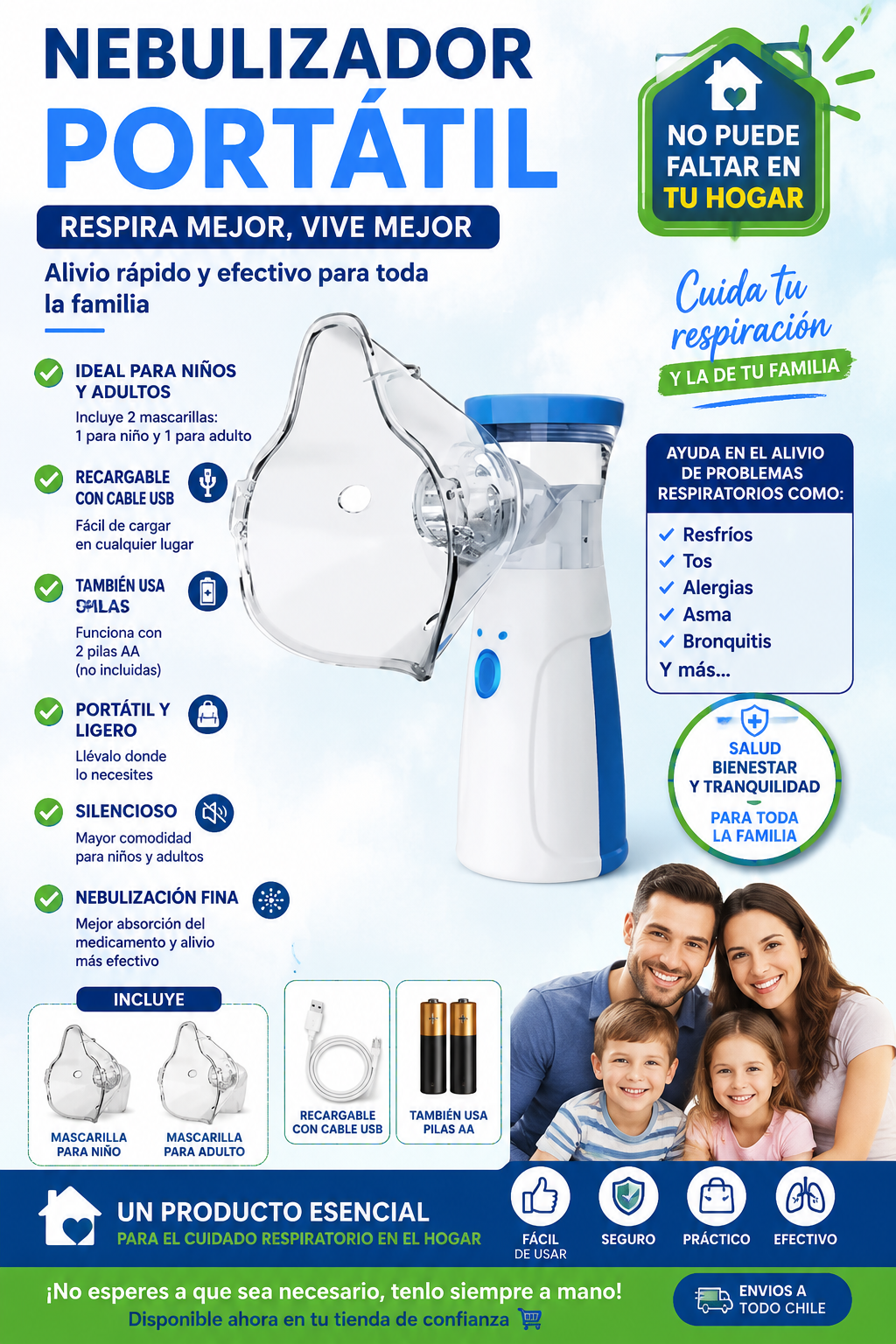 Oferta Nebulizador portátil inhalador